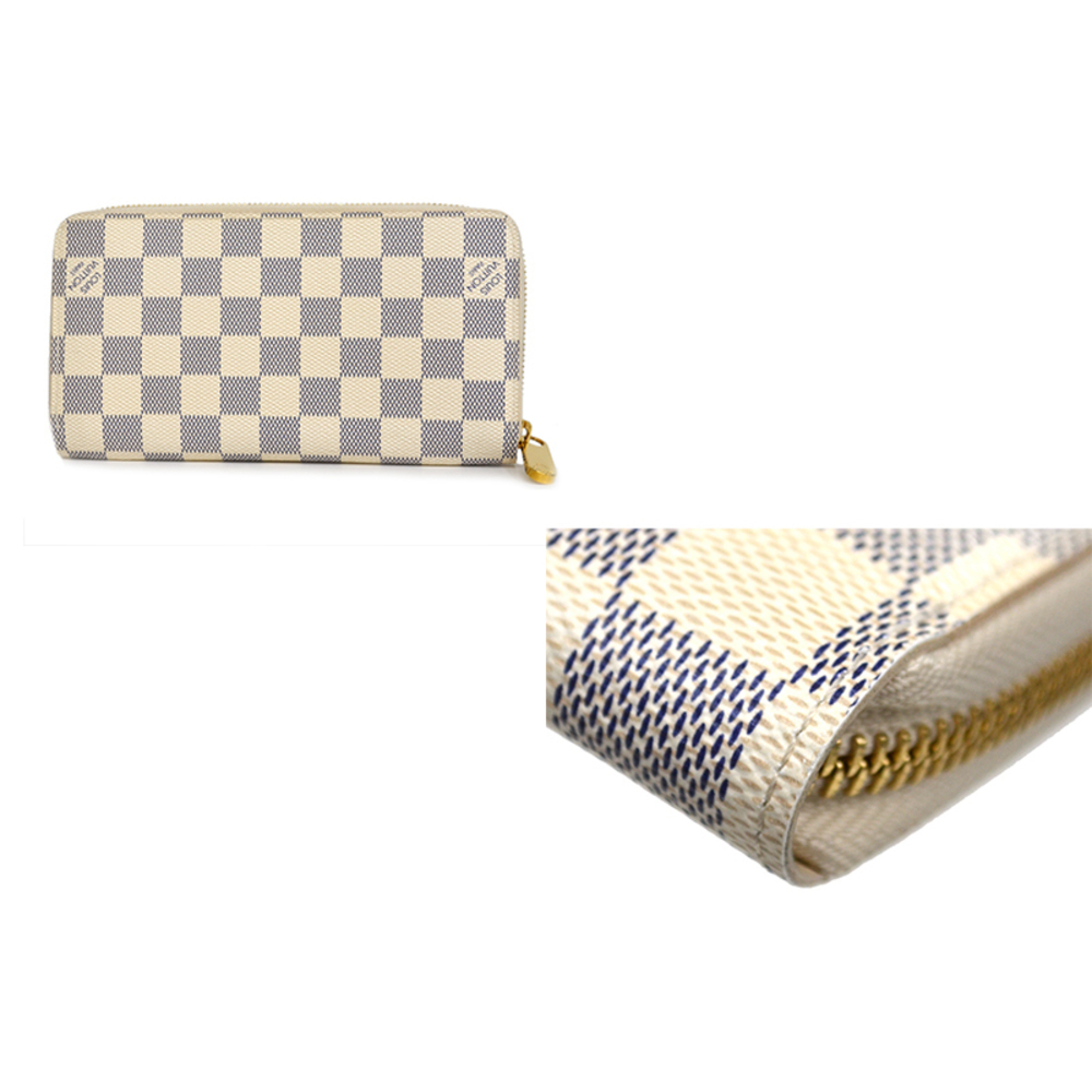 Louis Vuitton Zippy Wallet Long Wallet Damier Azur